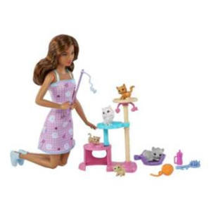 Barbie-Puppe und Ktzchen Kratzbaum Spielset - 2878165992