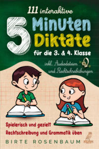 111 interaktive 5 Minuten Diktate fr die 3. & 4. Klasse - 2878085891