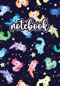 Axolotl Notebook Schwarz/Bunt - 2877630794