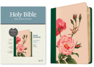 KJV Wide Margin Bible, Filament Enabled Edition (Red Letter, Leatherlike, Pink Rose Garden) - 2875136575