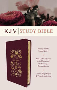 The KJV Study Bible, Indexed (Crimson Bouquet) - 2876021812