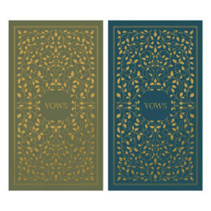 Wedding Vows Book: A Set of Heirloom-Quality Vow Books with Foil Accents and Hand Drawn Illustratio NS - 2877631665