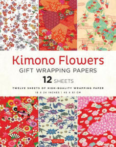 Kimono Flowers Gift Wrapping Paper - 12 Sheets: 18 X 24 Inch (45 X 61 CM) High-Quality Wrapping Paper - 2876543056