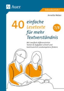 40 einfache Lesetexte fr mehr Textverstndnis 7-8 - 2875913936