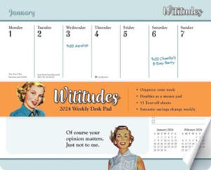 Wititudes 2024 Weekly Desk Pad Calendar - 2877408278