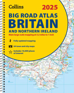 2025 Collins Big Road Atlas Britain and Northern Ireland - 2878438010