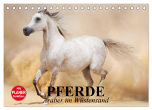 Pferde. Araber im Wstensand (Tischkalender 2024 DIN A5 quer), CALVENDO Monatskalender - 2877872426