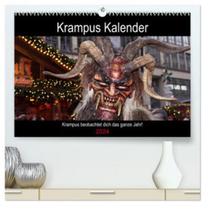 Krampus Kalender 2024 (hochwertiger Premium Wandkalender 2024 DIN A2 quer), Kunstdruck in Hochglanz - 2877868839