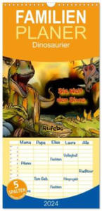 Familienplaner 2024 - Die Welt der Dinos mit 5 Spalten (Wandkalender, 21 x 45 cm) CALVENDO - 2877969579