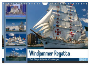 Windjammer-Regatta - Tall Ships Atlantic Challenge (Wandkalender 2024 DIN A4 quer), CALVENDO Monatskalender - 2877630001