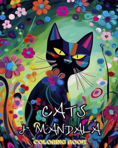 Cats with Mandalas - Adult Coloring Book - 2876546192