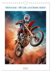 Motocross - Mit Leib und Seele dabei (Wandkalender 2024 DIN A4 hoch), CALVENDO Monatskalender - 2877627300