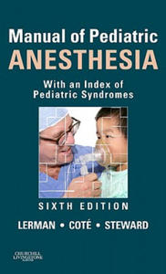 Manual of Pediatric Anesthesia - 2867151916