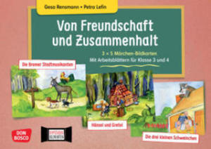 Von Freundschaft und Zusammenhalt - 3 x 5 Mrchen-Bildkarten. Mit Arbeitsblttern fr Klasse 3 und 4. Kamishibai Bildkartenset - 2878442554