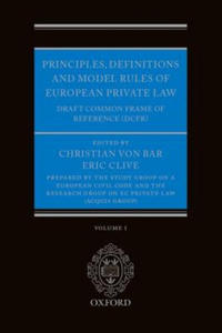 Principles, Definitions and Model Rules of European Private Law - 2862010797