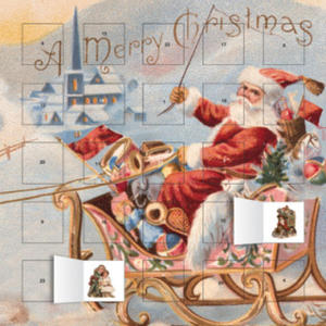 Santa's Sleigh advent calendar (with stickers) - 2877034105