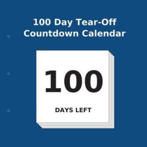 100 Day Tear-Off Countdown Calendar - 2878320343