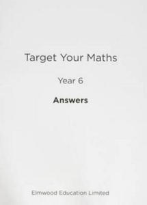 Target Your Maths Year 6 Answer Book - 2869853005