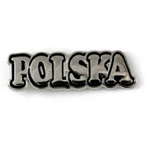 Przypinka, pin napis "POLSKA" - 2862365378