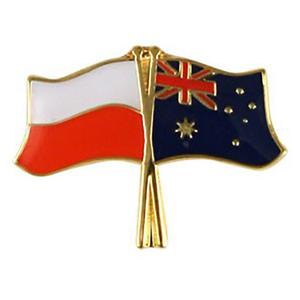 Przypinka, pin flaga Polska-Australia - 2862365393
