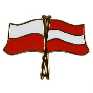 Przypinka, pin flaga Polska-Austria