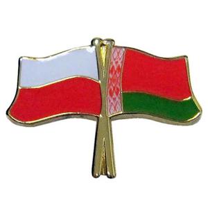 Przypinka, pin flaga Polska-Biaoru