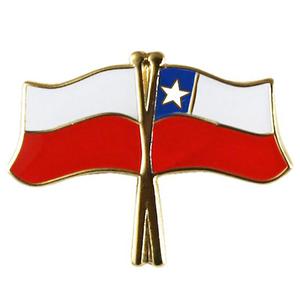 Przypinka, pin flaga Polska-Chile - 2862365402