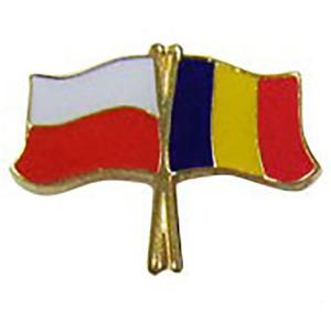 Przypinka, pin flaga Polska-Rumunia - 2862365428