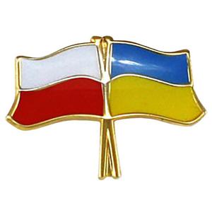 Przypinka, pin flaga Polska-Ukraina - 2868332379