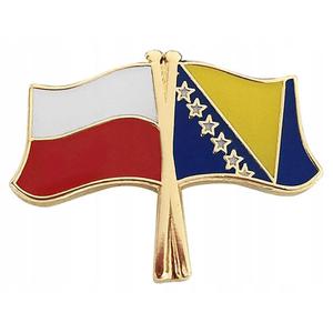Przypinka, pin flaga Polska-Bonia i Hercegowina - 2862365492