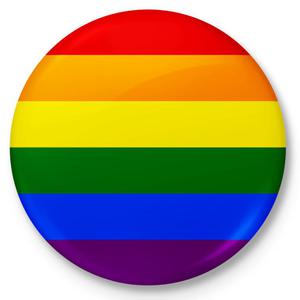 Mini button przypinka, pin flaga LGBT