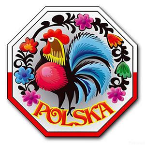 Magnes na lodwk z efektem 3D STOP Polska, kogut - 2862365115