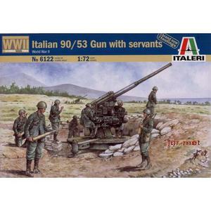 Italeri-6122 WWII Italian 90/53 Gun with Crew - 2823906754