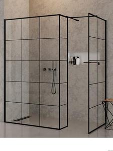 Kabina prysznicowa prostoktna Walk-in 90x100x30x200 cm New Modus Black produkcji New Trendy EXK-0258/EXK-0273/EXK-0255 - 2861432091