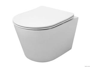 Ceramiczna miska WC wiszca biaa z desk NIAGARA produkcji ALANAD CMW-001 - 2861438140