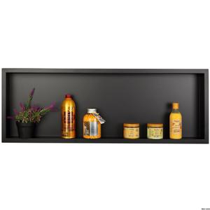 Balneo Wall Box One Black Pka wnkowa z konierzem 90 x 30 x 7 cm czarna ze stali nierdzewnej, producent: Balneo, nr kat.: OB-BL5 - 2874999239