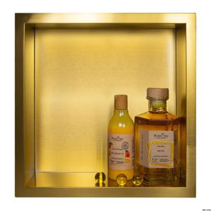 Balneo Wall Box One Gold Pka wnkowa z konierzem 30 x 30 x 7 cm zota ze stali nierdzewnej, producent: Balneo, nr kat.: OB-BR1 - 2874999241