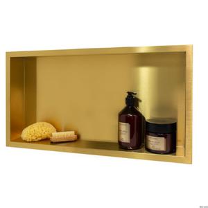 Balneo Wall Box One Gold Pka wnkowa z konierzem 60 x 30 x 7 cm zota ze stali nierdzewnej, producent: Balneo, nr kat.: OB-BR3 - 2874999243