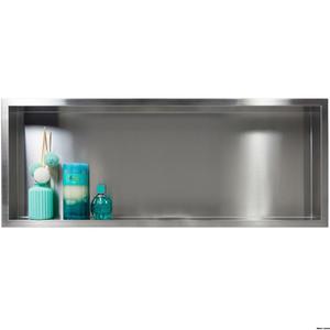 Balneo Wall Box One Inox Pka wnkowa z konierzem 90 x 30 x 10 cm ze stali nierdzewnej szczotkowanej, producent: Balneo, nr kat.: OB-IN6 - 2874999358