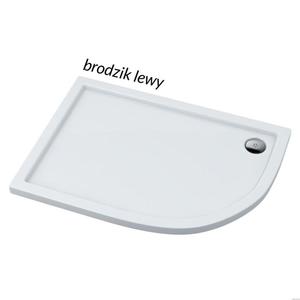 Brodzik akrylowy Caspar 80x100x5 cm R55, asymetryczny lewy, producent: Schedpol, numer kat.: 3.271 - 2876179554