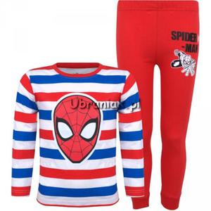 Piama Spiderman paski czerwona - 2868093994