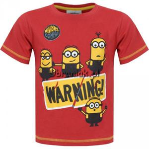 T-shirt Minionki napisy 3D czerwony - 2868949457