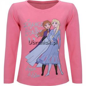 Bluzka Frozen Elsa i Anna rowa - 2869788938