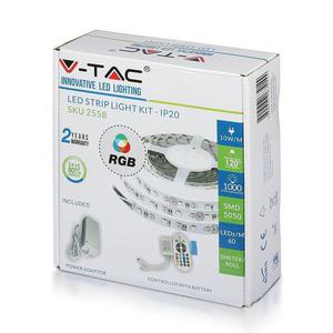 Tama LED V-TAC Zestaw Tama Zasilacz Pilot Sterownik VT-5050 60 IP20-RGB RGB 1000lm - 2876952923