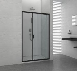 ELITE BLACK Drzwi prysznicowe do wnki profil czarny mat 100x195 cm S100B Sanotechnik - 2861269991