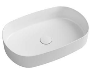 Umywalka nablatowa ceramiczna 55 x 36 cm biay INFINITY OVAL 10NF65055-2L Isvea - 2869796065