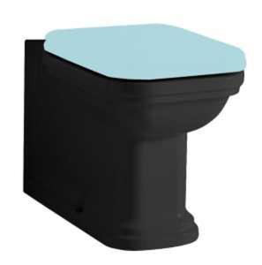 Miska WC stojca WALDORF 40 x 68 cm odpyw pionowy / poziomy czarna matowa 411731 Kerasan - 2878581613