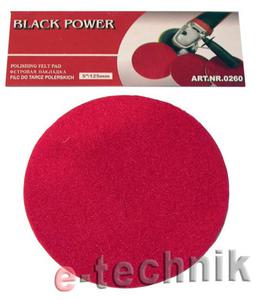 FILC POLERSKI NA RZEP ? 125mm  6 MM BLACK POWER - 1609920114