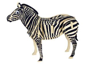 Zebra skadanka drewniana - 2859929964