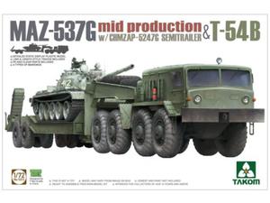 Ciarwka MAZ-537G z T-54B ChMZAP-5247G - 2862951393